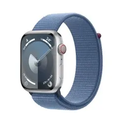 Compre Watch 9 Alumínio 45 Cell Prata Bracelete Tecido Azul de Apple Barato|i❤ShopDutyFree.pt